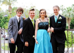 And prom! No she didn't have 3 dates...just a lucky shot. 