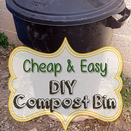 Cheap & Easy DIY Compost Bin by ImperfectlyHappy.com