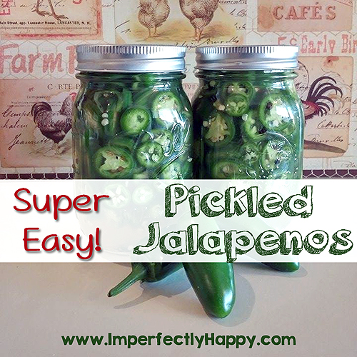 Super Easy Pickled Jalapenos - NO canning required! | by ImperfectlyHappy.com