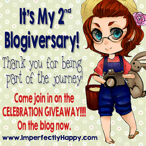 Imperfectly Happy's Blogivesary Celebration & Giveaway!  Join in today!