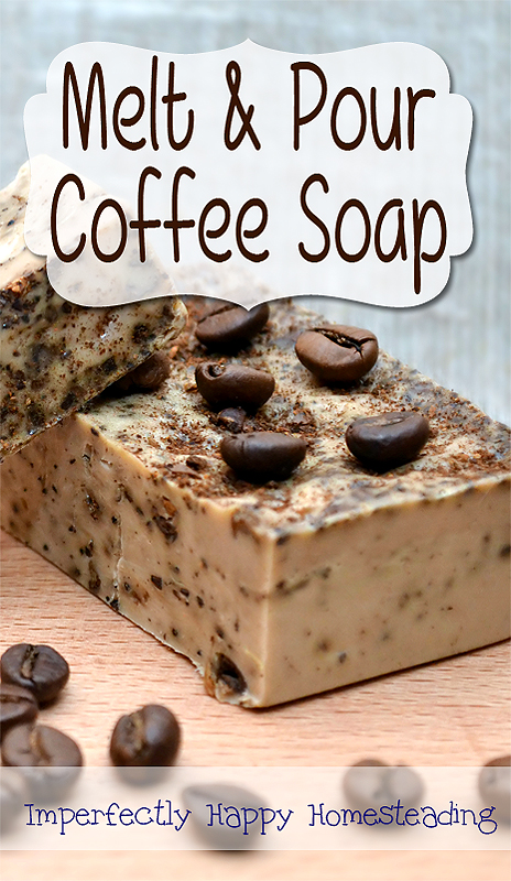Simple to make Melt and Pour Coffee Soap. The perfect soap for gardeners, chefs or anyone wanting a natural exfoliating soap.